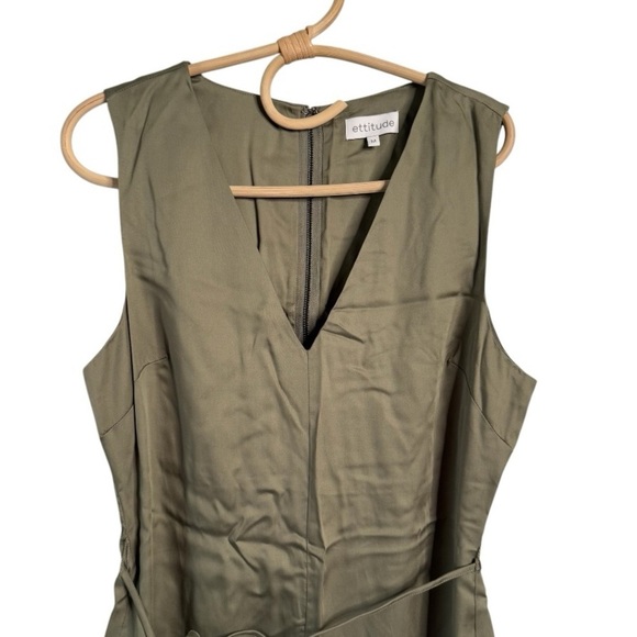 Ettitude Bamboo Sateen Jumpsuit Luxurious in Moss Sage Womens Medium NIB. $314 - Picture 7 of 14